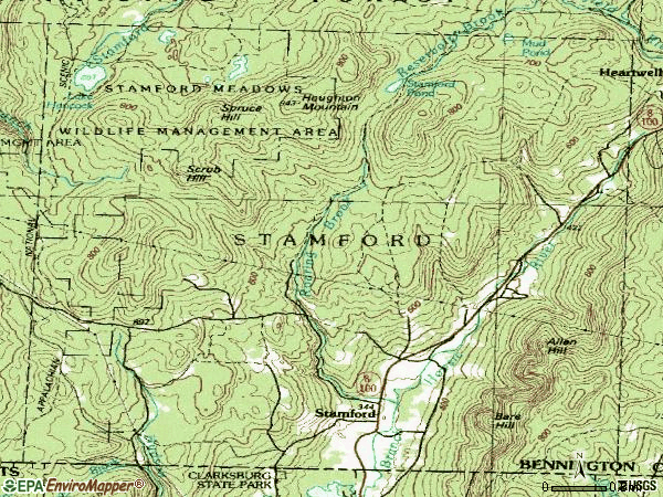 Zip code 05352 topographic map