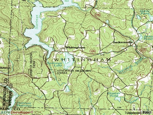Zip code 05361 topographic map