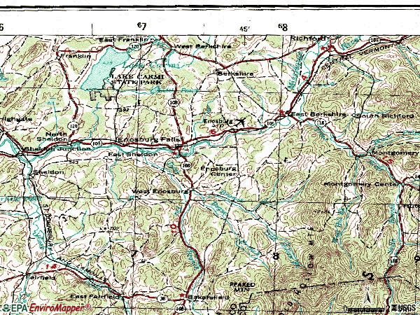 Zip code 05450 topographic map