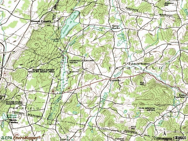 Zip code 05455 topographic map