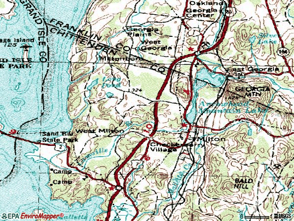 Zip code 05468 topographic map