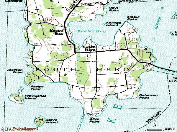 Zip code 05486 topographic map