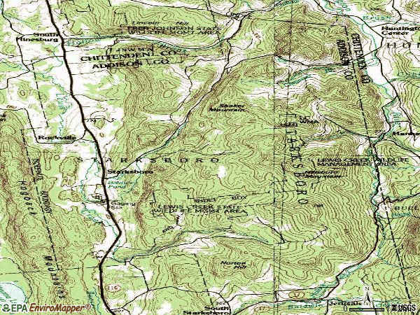 Zip code 05487 topographic map