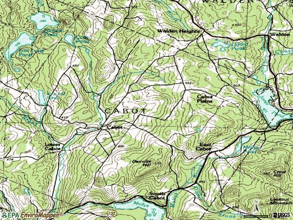 Zip code 05647 topographic map