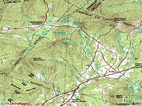 Zip code 05652 topographic map