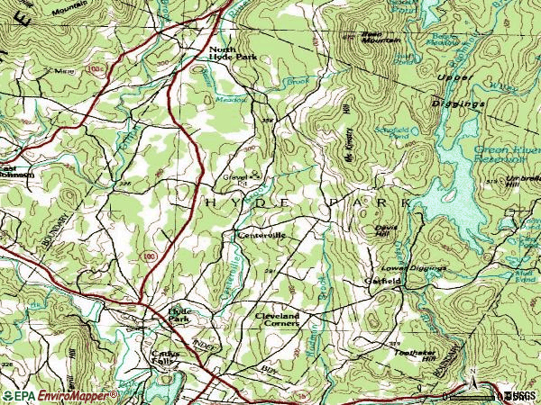 Zip code 05655 topographic map