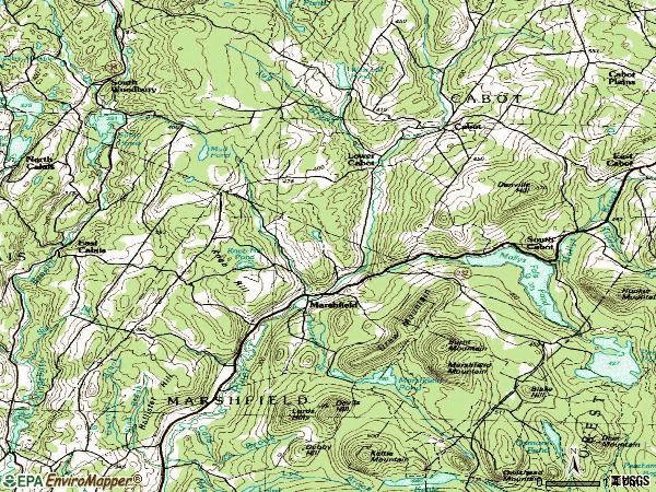 Zip code 05658 topographic map