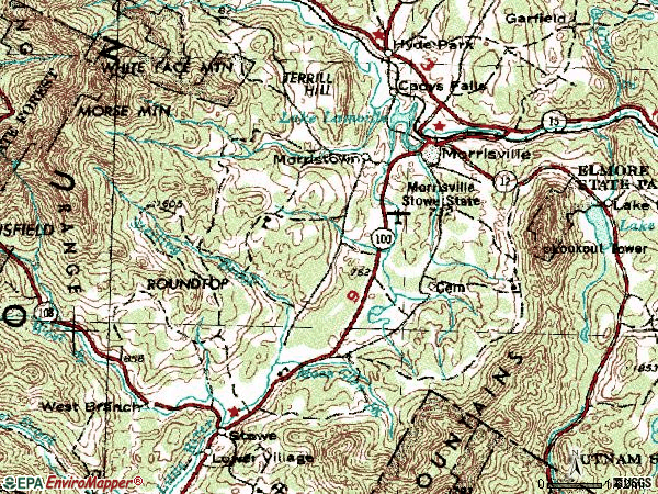 Zip code 05661 topographic map