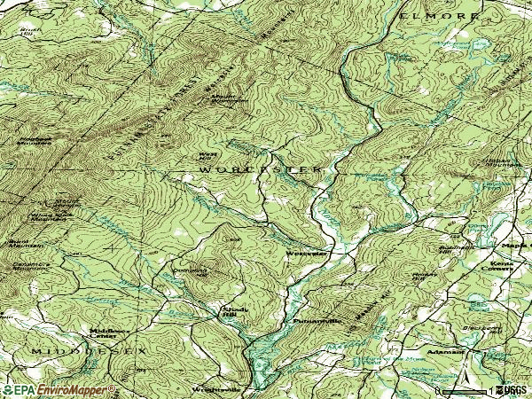 Zip code 05682 topographic map
