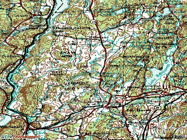 Zip code 05743 topographic map