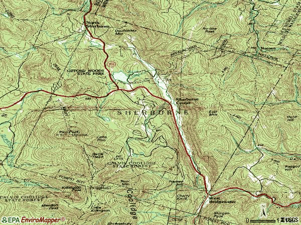 Zip code 05751 topographic map