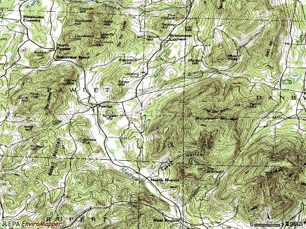 Zip code 05761 topographic map