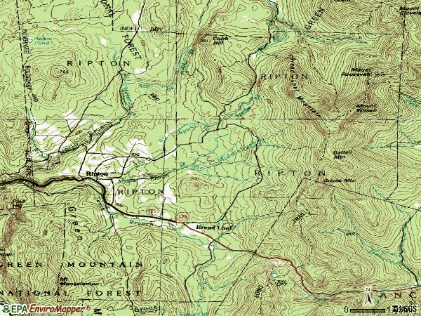 Zip code 05766 topographic map