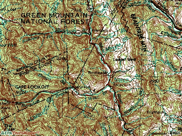 Zip code 05767 topographic map