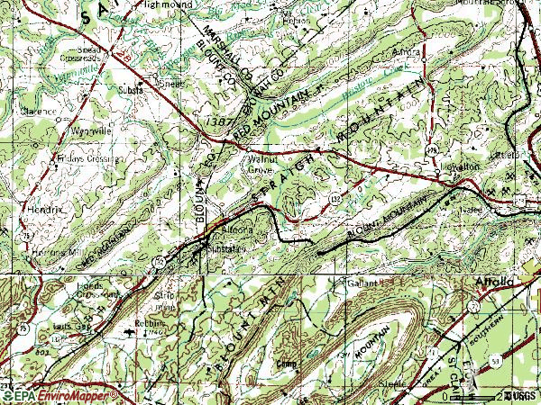 Zip code 35952 topographic map
