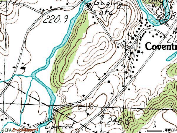 Zip code 05825 topographic map