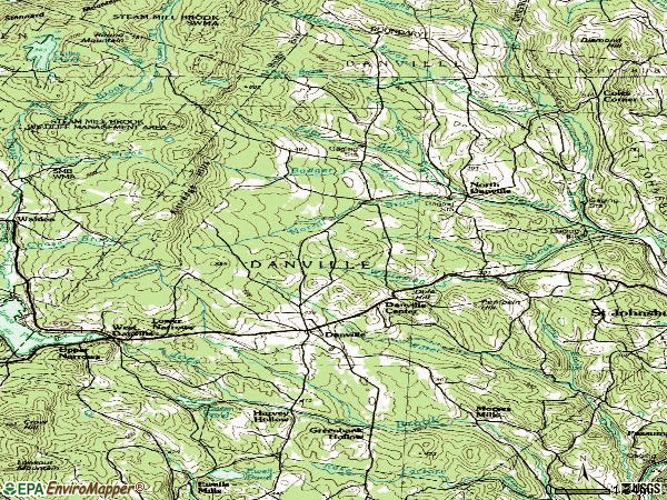 Zip code 05828 topographic map