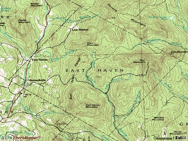 Zip code 05837 topographic map