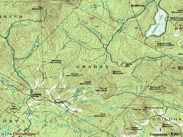 Zip code 05840 topographic map