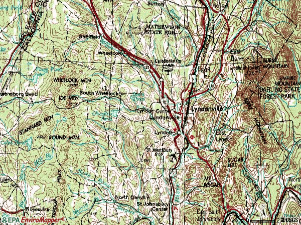 Zip code 05851 topographic map