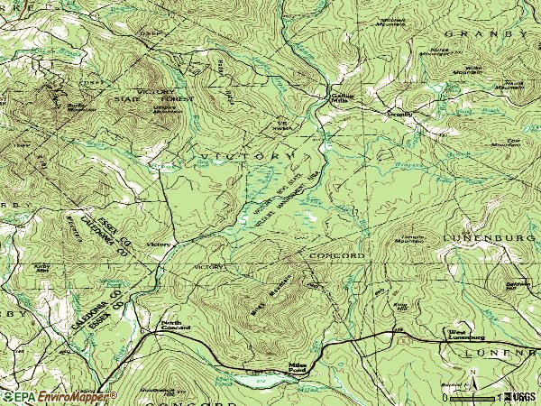 Zip code 05858 topographic map