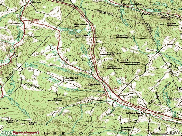 Zip code 05866 topographic map