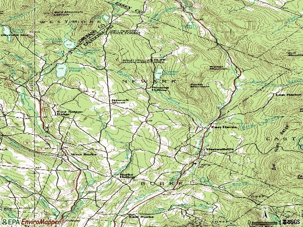Zip code 05871 topographic map
