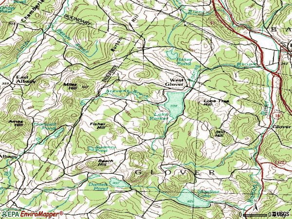 Zip code 05875 topographic map