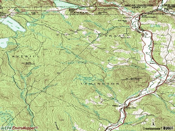 Zip code 05903 topographic map