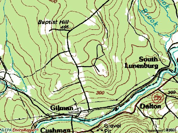 Zip code 05904 topographic map