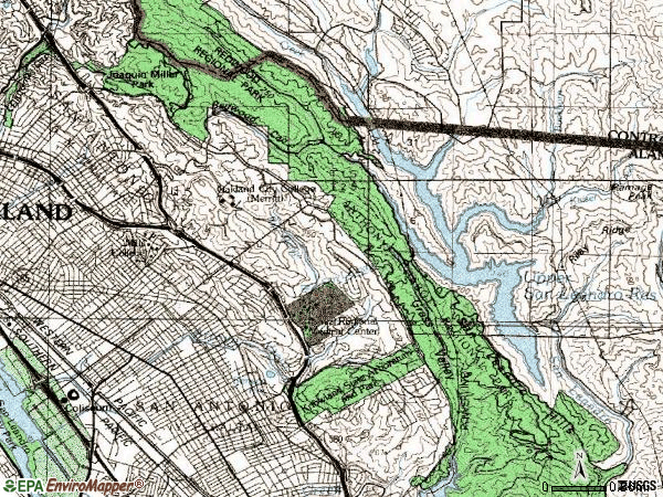 Zip code 94619 topographic map