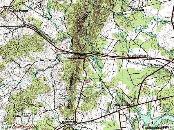 Zip code 20137 topographic map