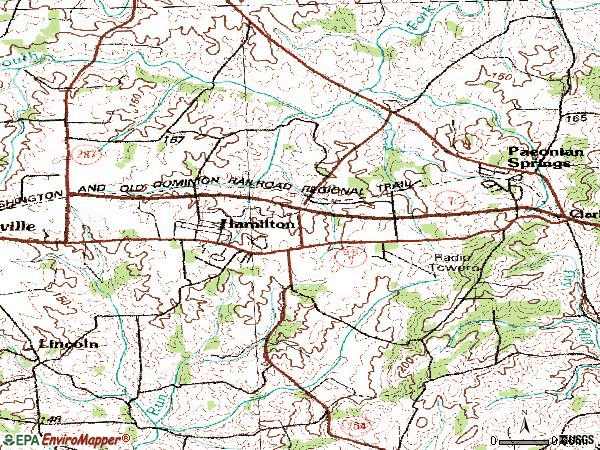 Zip code 20158 topographic map