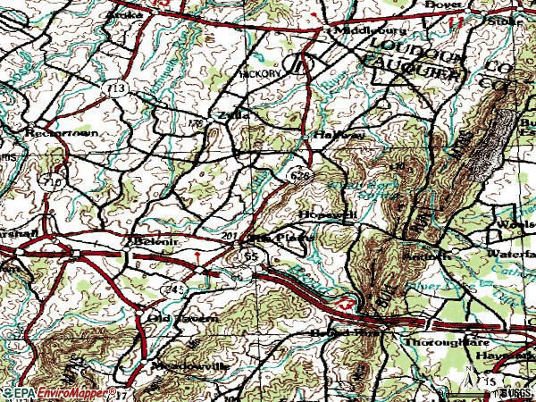 Zip code 20198 topographic map