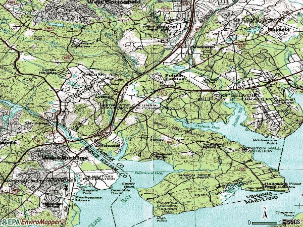 Zip code 22079 topographic map