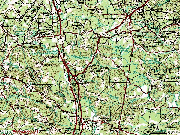Zip code 22546 topographic map