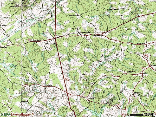 Zip code 22567 topographic map