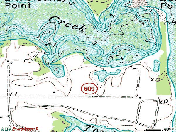 Zip code 22579 topographic map