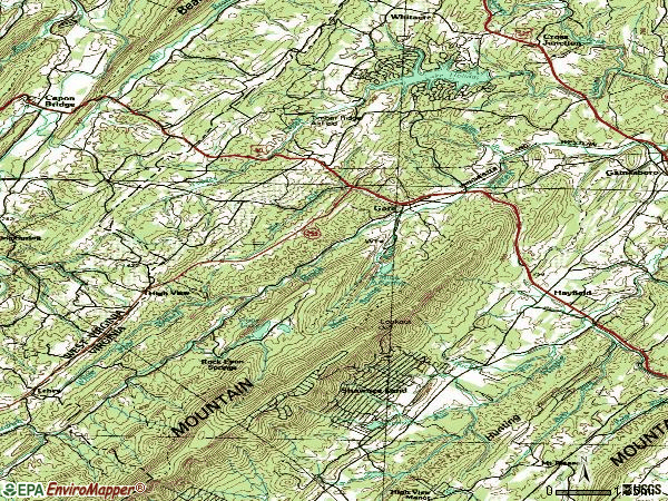 Zip code 22637 topographic map