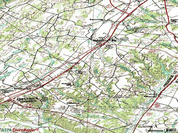 Zip code 22655 topographic map