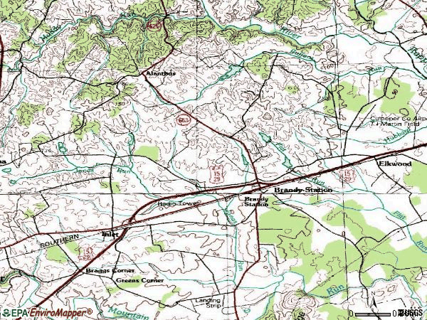 Zip code 22714 topographic map
