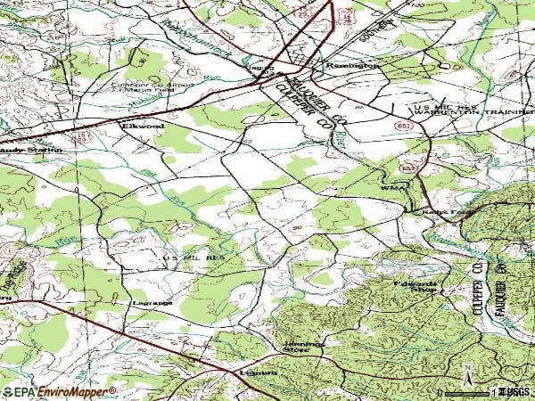 Zip code 22718 topographic map