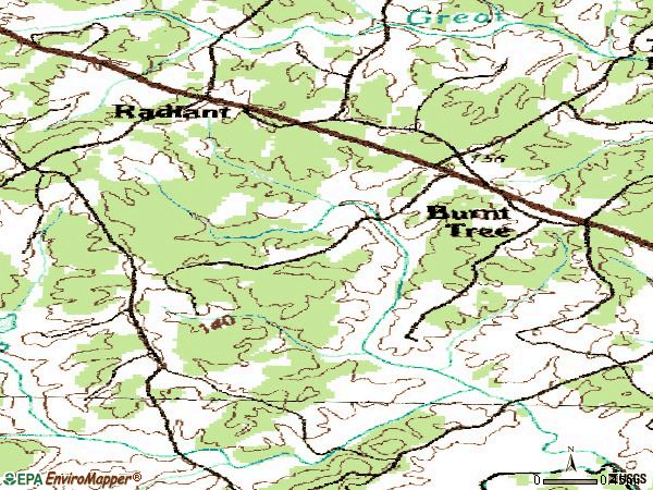 Zip code 22732 topographic map