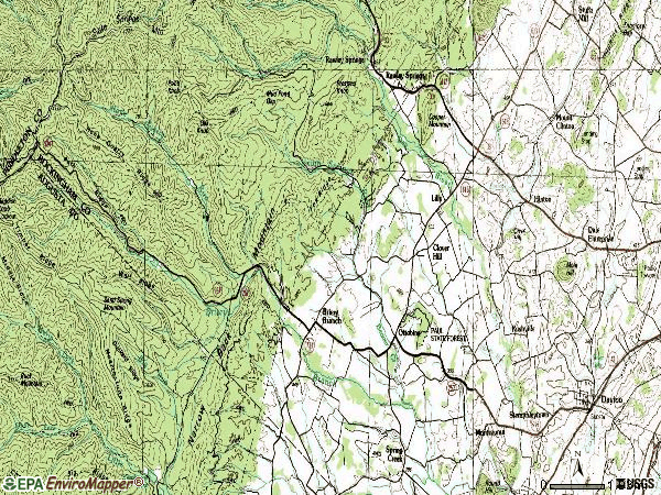 Zip code 22821 topographic map