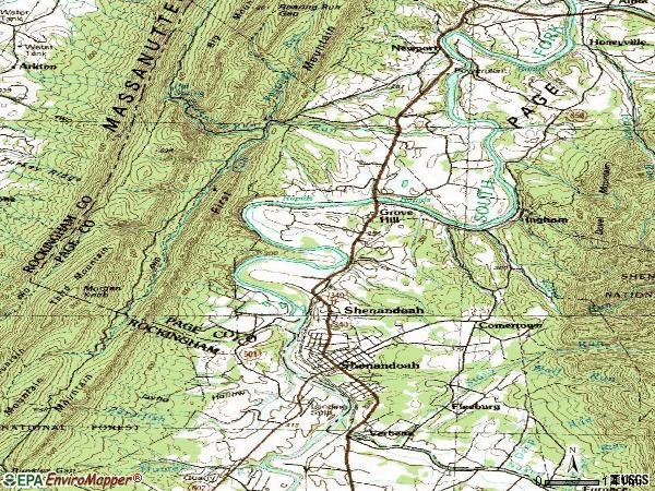 Zip code 22849 topographic map