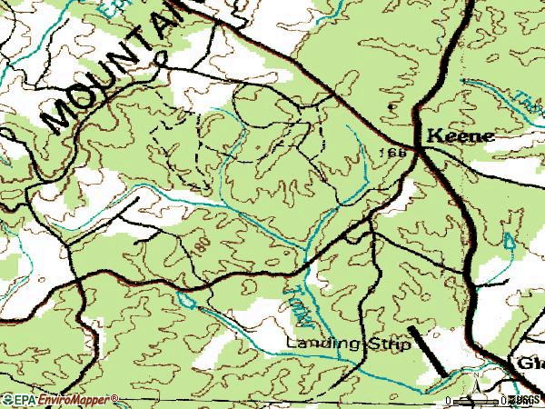 Zip code 22946 topographic map