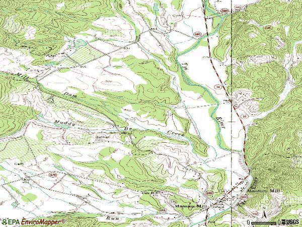 Zip code 22954 topographic map