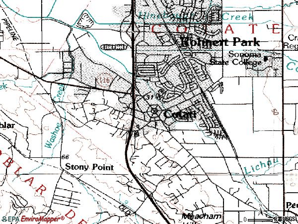 Zip code 94931 topographic map