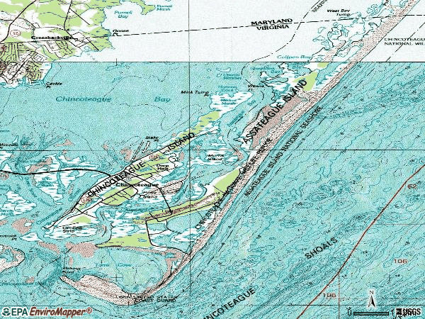 Zip code 23336 topographic map