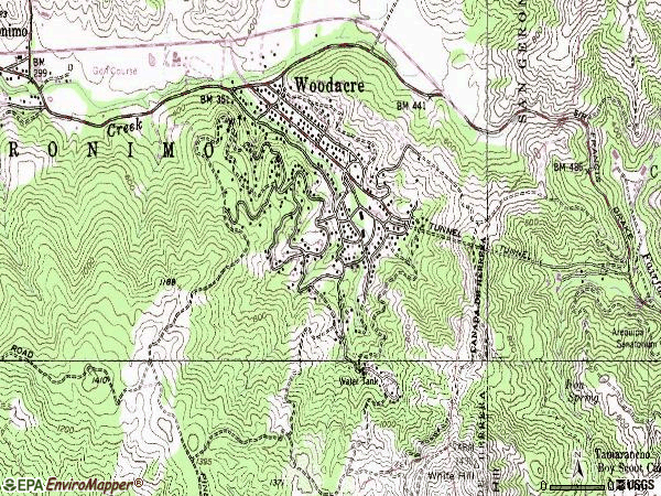 Zip code 94973 topographic map